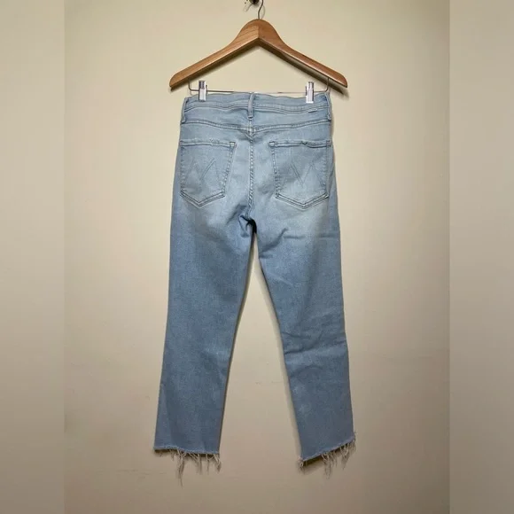 MOTHER The Mid Rise Dazzler Crop Fray in Sun Kissed